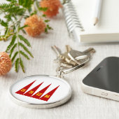 Porte-clé rond Premium CATALUNA Sleutelhanger (Zijkant)