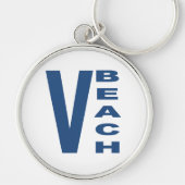 Porte-clé rond Premium VIRGINIA BEACH Sleutelhanger (Voorkant)