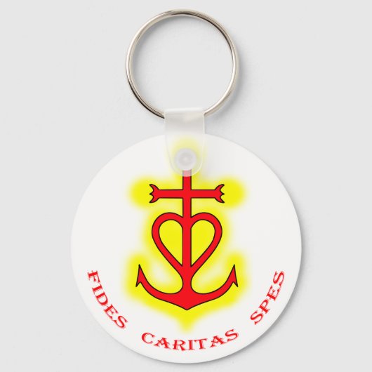 Porte-clef Croix camdebaise (Fides Caritas Spes) Sleutelhanger (Voorkant)