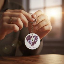 Porte-Clés Cœur de Violettes - Édition "MY LOVE" Sleutelhanger