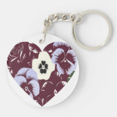 Porte-clés en acrylique Coeur de Violettes Sleutelhanger (Achterkant)