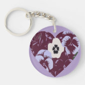 Porte-clés en acrylique Coeur de Violettes Sleutelhanger (Voorkant)