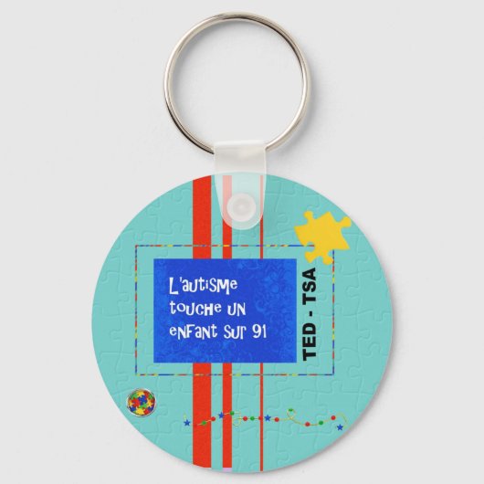 porte-clés L'autisme touche un enfant sur 91 Sleutelhanger (Voorkant)