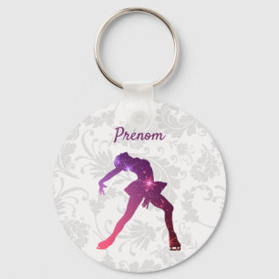 Porte clés pour patineuse - Silhouette Roos Violet Sleutelhanger