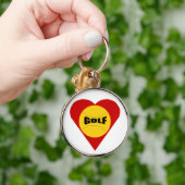 Porte-clés rond Premium AMOUR GOLF Sleutelhanger (Hand)