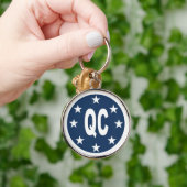 Porte-clés rond Premium DESIGN QUEBEC Sleutelhanger (Hand)