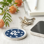 Porte-clés rond Premium DESIGN QUEBEC Sleutelhanger (Zijkant)