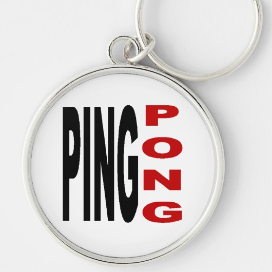 Porte clés Rond Premium PING PONG Sleutelhanger (Voorkant)