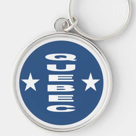 Porte-clés rond Premium QUEBEC Sleutelhanger (Voorkant)