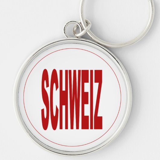 Porte-clés rond Premium SCHWEIZ Sleutelhanger (Voorkant)