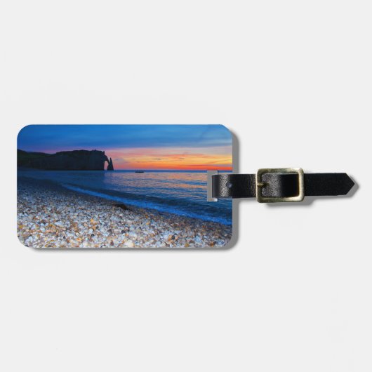 Porte d'Aval bij zonsondergang Bagagelabel (Voorkant horizontaal)