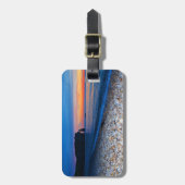 Porte d'Aval bij zonsondergang Bagagelabel (Voorkant verticaal)