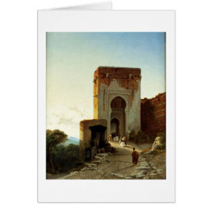 Porte de Justice, Alhambra, Granada (olie op canva