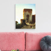 Porte de Justice, Alhambra, Granada (olie op canva Canvas Afdruk (Insitu (Woonkamer))