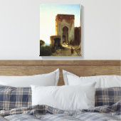 Porte de Justice, Alhambra, Granada (olie op canva Canvas Afdruk (Insitu (Slaapkamer))