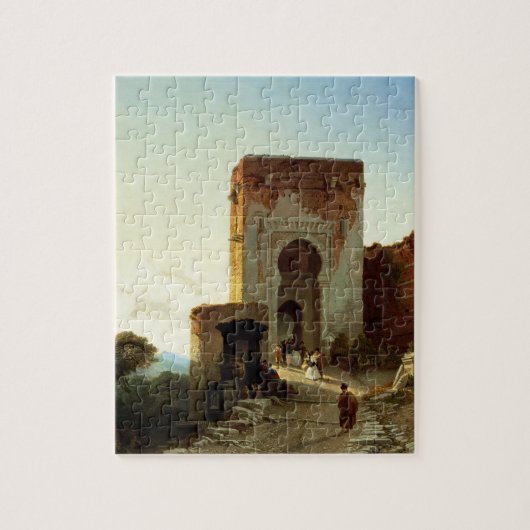 Porte de Justice, Alhambra, Granada (olie op canva Legpuzzel (Verticaal)