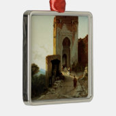 Porte de Justice, Alhambra, Granada (olie op canva Metalen Ornament (Rechts)
