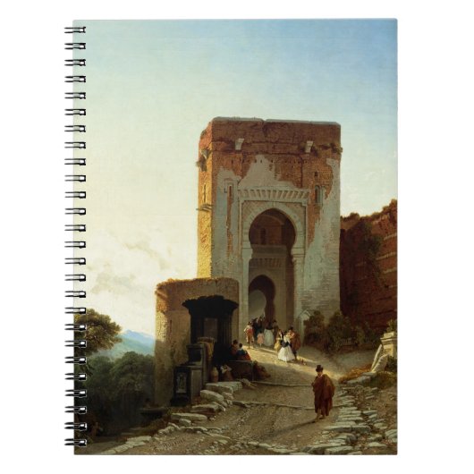 Porte de Justice, Alhambra, Granada (olie op canva Notitieboek (Voorkant)