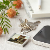 Porte de Justice, Alhambra, Granada (olie op canva Sleutelhanger (Zijkant)