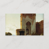 Porte de Justice, Alhambra, Granada (olie op canva Visitekaartje (Achterkant)
