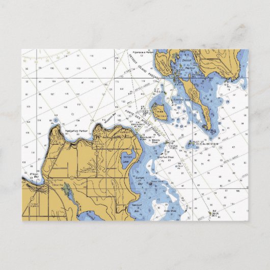 Porte Des Morts, WI-dodendeur, Nautisch Briefkaart (Voorkant)