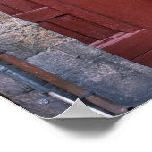 Porte Rouge de la Rue du Petit Fort Poster (Hoek)