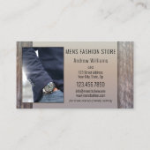 Portefeuille Herenmode Winkel Visitekaartje (Achterkant)