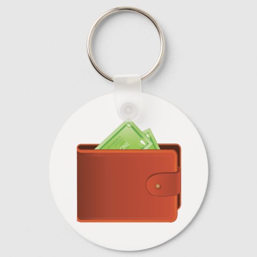 portefeuille vol geld Sleutelhanger (Voorkant)