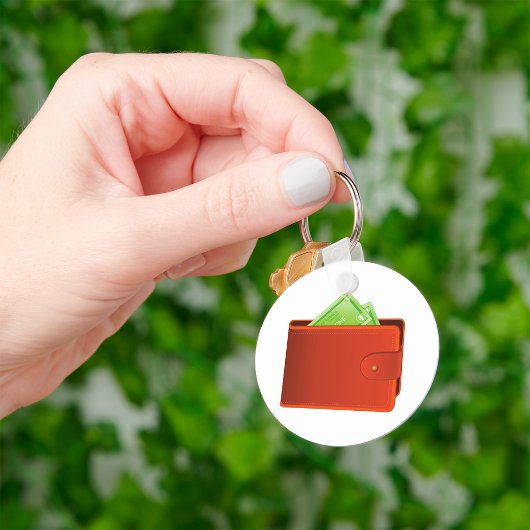 portefeuille vol geld Sleutelhanger