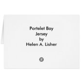 Portelet Bay, Jersey-kaart (Achterkant Horizontaal)