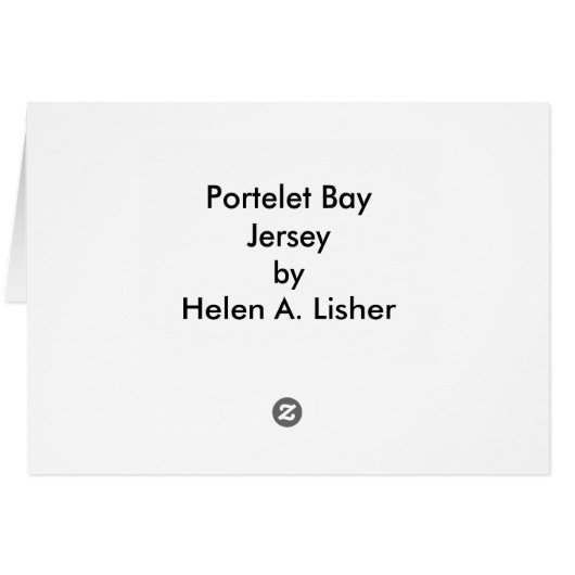 Portelet Bay, Jersey-kaart (Achterkant Horizontaal)