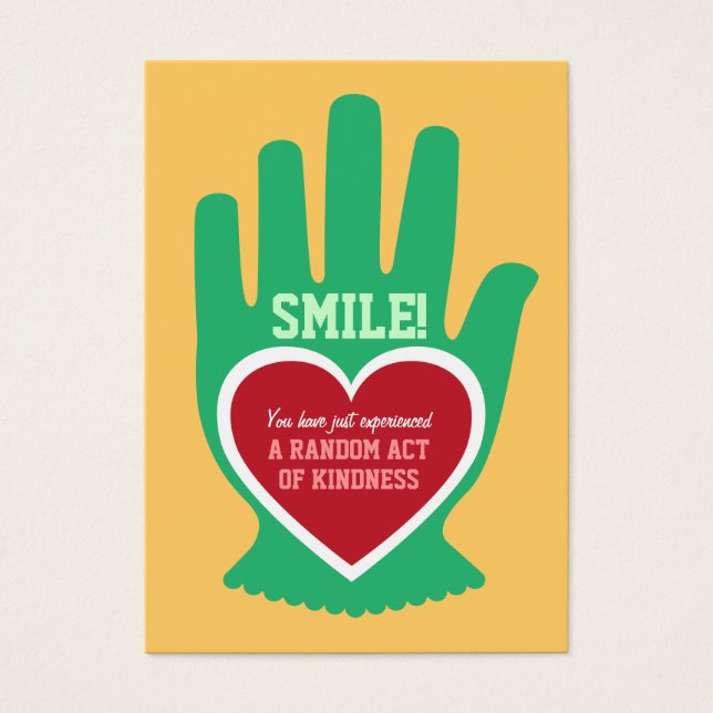 Portemonnee Kaart: Willekeurige Act of Kindness (R Visitekaartje (Voorkant)