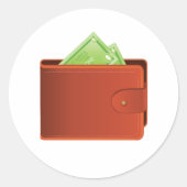 portemonnee vol geld Stickers (Voorkant)