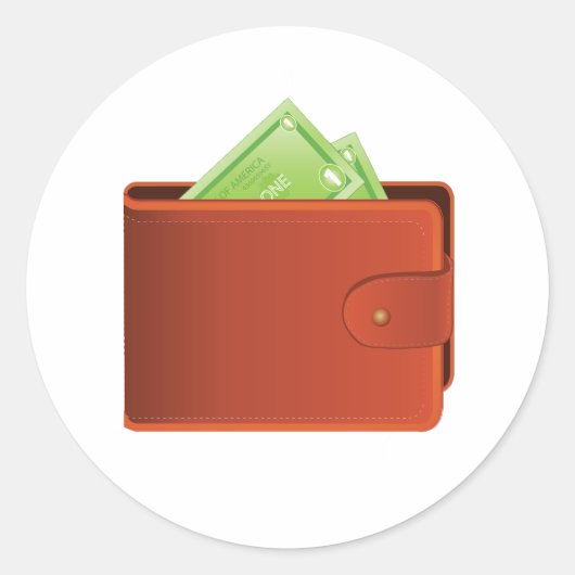 portemonnee vol geld Stickers (Voorkant)