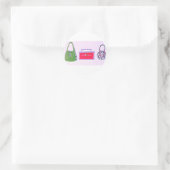 Portemonnees... een beste vriendin voor meisjes ronde sticker (Tas)