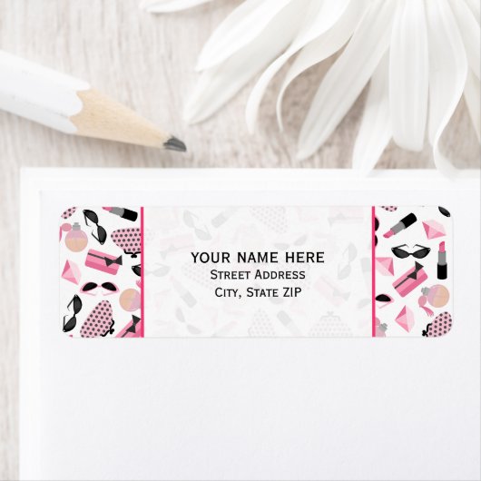 Portemonnees Parfum & Lippenstift Adreslabel Etiket (Insitu)