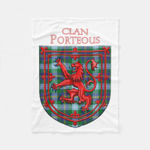 Porteous Tartan Scottish Play Lion Rampant Fleece Deken