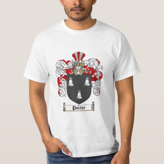 Porter Family Crest - Porter Coat of Arms T-shirt (Voorkant)
