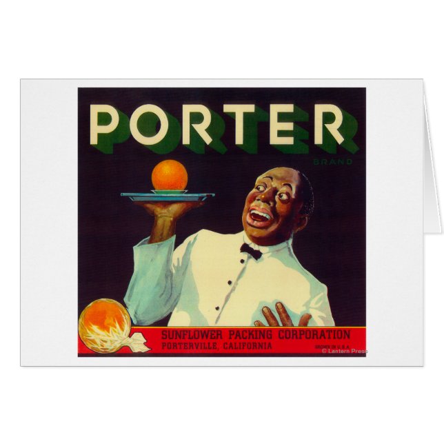 Porter Oranje LabelPorterville, CA (Voorkant Horizontaal)