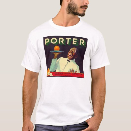 Porter Oranje LabelPorterville, CA T-shirt (Voorkant)