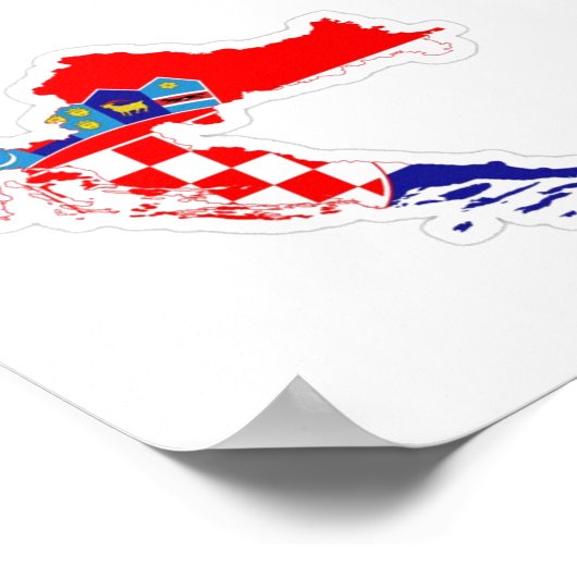 Porter recuerdo de Croacia Poster (Hoek)