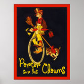 Porter Sur Les Clowns ~  Circus Poster (Voorkant)