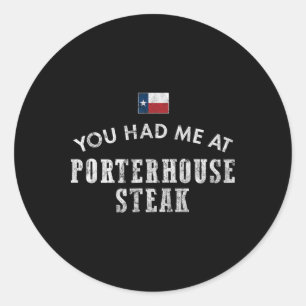 Porterhouse Steak Rare Medium Dinner Texas Beef Gr Ronde Sticker