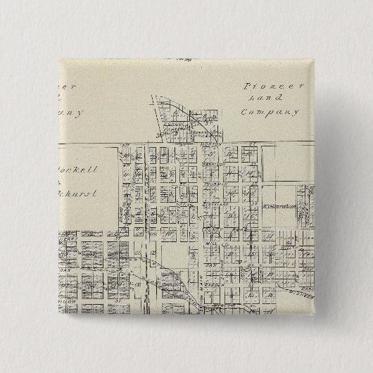 Porterville Vierkante Button 5,1 Cm (Voorkant)