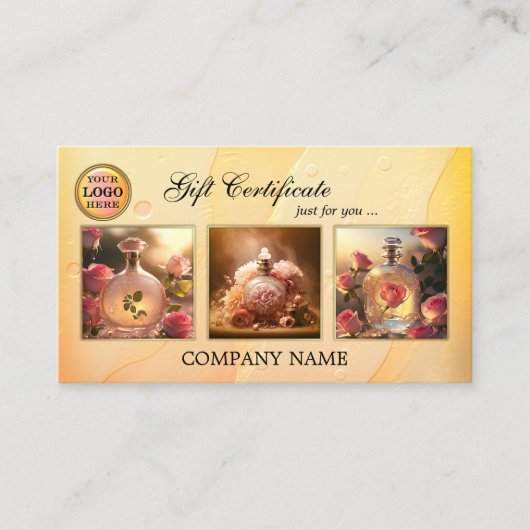 Portfolio Artistiek Vrouwelijk Cadeaubon Visitekaartje (Voorkant)