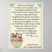 Portfolio-Aunt-Lucky Penny-Just glue on penny Poster (Voorkant)
