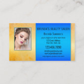 Portfolio Beauty Salon Blue Gold Visitekaartje (Achterkant)