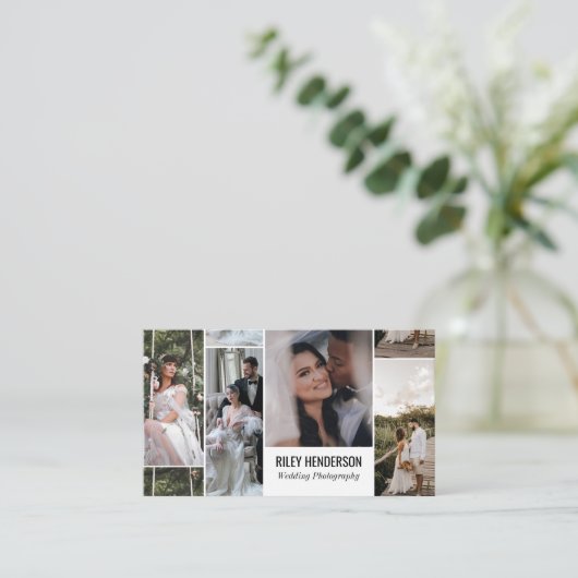 Portfolio Collage QR Code Professionele Fotografie Visitekaartje (Staand voorkant)