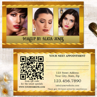 Portfolio Foto Make-up Schoonheid Afspraakkaart Afsprakenkaartje