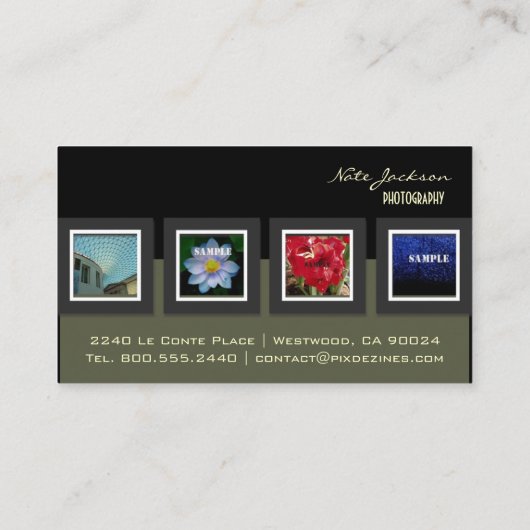 PORTFOLIO FOTO-TEMPLATE VISITEKAARTJE (Achterkant)